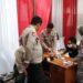Sie Dokkes Polres Langkat Cek Kesehatan Personel yang Bertugas di PPK (foto/Joni Ricardo)