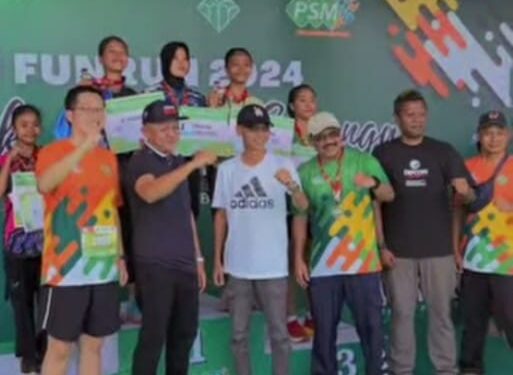 Bupati Enos dan Wabup Yudha Meriahkan Acara PSMI Fun Run 2024 (foto/Yesi)