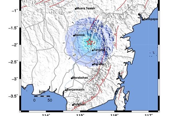 Gempa M4,3 Guncang Barito Timur, Dirasakan Sejumlah Daerah (foto/BMKG)