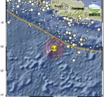 Gempa M4,4 Guncang Sukabumi Pagi Ini (foto/BMKG)