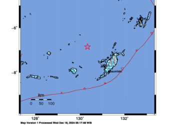 Gempa M5,6 Guncang Dawelor Dawera Maluku Barat Daya (foto/BMKG)