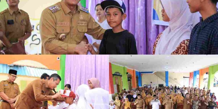 Pemko Tanjungpinang Bagikan Seragam Sekolah Gratis Kepada Ribuan Siswa SD-SMP (foto/Diskominfo Tanjungpinang)