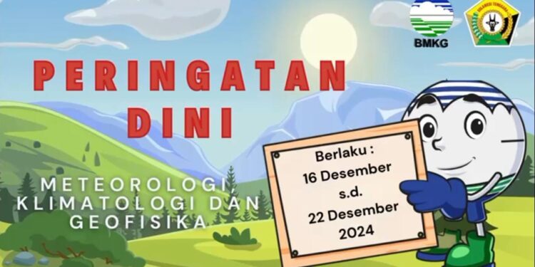 Peringatan Dini Informasi MKG Sultra, Berlaku Tanggal 16-22 Desember 2024 (foto/Humas Pemprov Sultra)