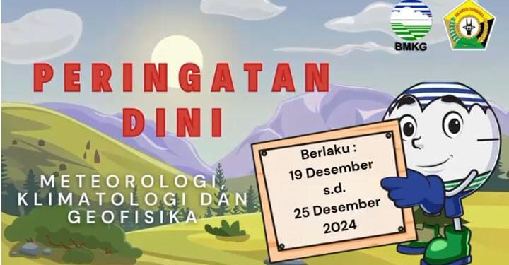 Peringatan Dini Informasi MKG Sultra, Berlaku Tanggal 19-25 Desember 2024 (foto/Humas Pemprov Sultra)