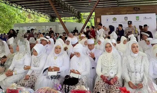 Suasana meriah Nikah Massal "Batam Samawa 2024" (foto/Instagram)