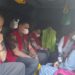 5 tersangka dugaan korupsi seleksi pengadaan PPPK guru di Kabupaten Langkat saat diamankan di mobil tahanan Kejati Sumut. (foto/Kejati Sumut)