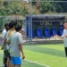 Shin Tae-yong saat sedang asyik syuting Film 'Ghost Soccer' di Subang (foto/ist)