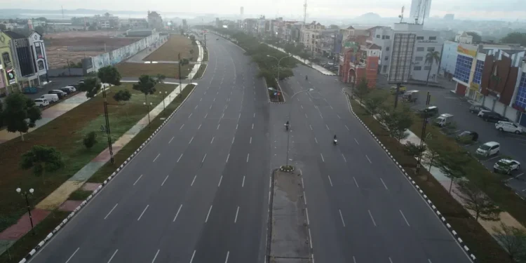 Jalan raya di Kota Batam dari atas. (foto/dok)
