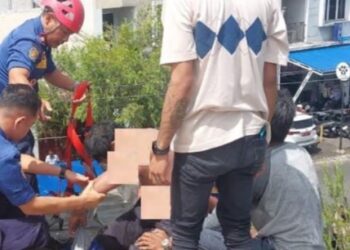 Kecelakaan Kerja di Padang, Pekerja Cat Tersetrum hingga Kulit Terkelupas (foto/ist)