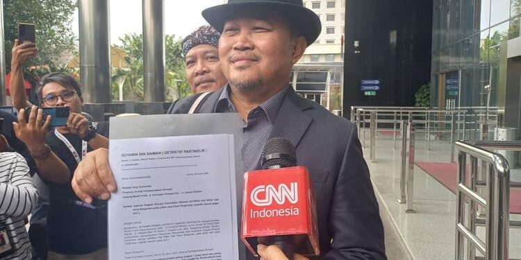 Koordinator Masyarakat Antikorupsi Indonesia (MAKI) Boyamin Saiman di Gedung Merah Putih, Jakarta, Kamis, 23 Januari 2025. (foto/dok)