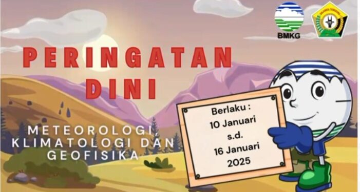 Peringatan Dini Informasi MKG Sultra, Berlaku Tanggal 10-16 Januari 2025 (foto/BMKG Sultra)