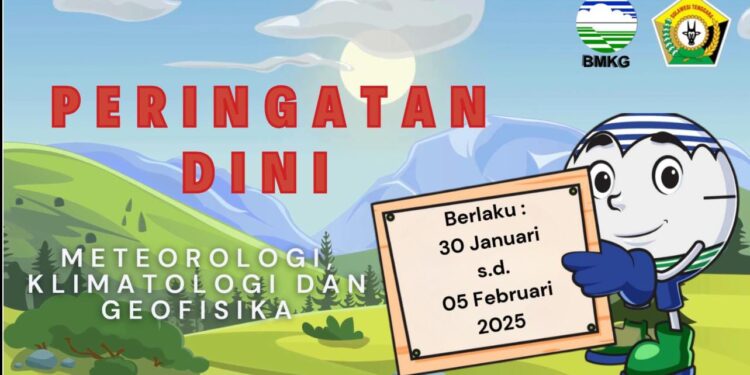 Peringatan Dini Informasi MKG Sultra, Berlaku Tanggal 30 Januari-5 Februari 2025 (foto/BMKG Sultra)