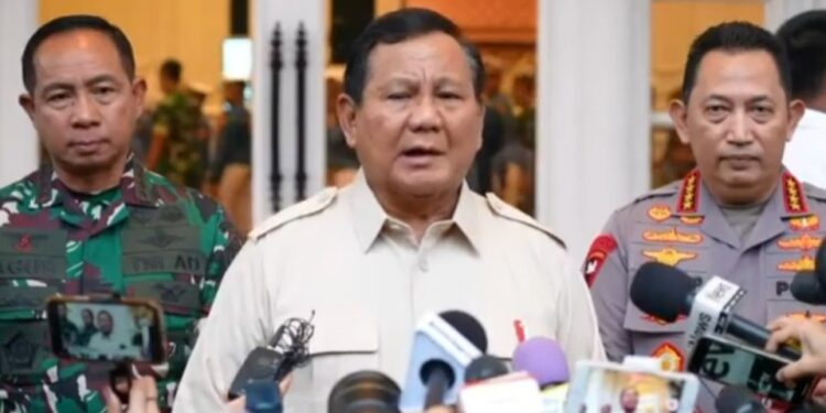 Presiden Prabowo Subianto memberi keterangan di Jakarta, Kamis (30/1/2025). (foto/dok)