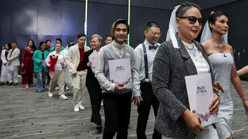 ratusan pasangan LGBT saat pernikahan sesama jenis sudah mulai resmi berlaku. (foto/dok)