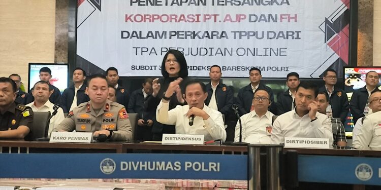 konferensi pers bareskrim polri.(foto/dok)