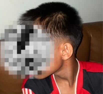 Bocah korban penganiayaan sekuriti MB2. (foto/ist)