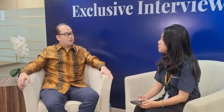 Chairman & Group CEO Mayapada Healthcare Jonathan Tahir dalam wawancara khusus dengan ANTARA di Jakarta, Kamis (6/2/2025). (foto/ANTARA)