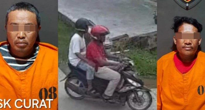 Dua pembobol rumah menggunakan obeng. (foto/ist)