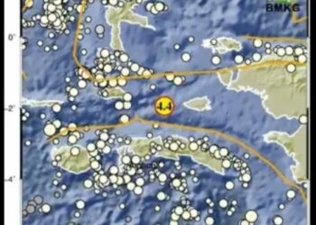 Gempa M4,4 Guncang Maluku Tengah Sore Ini (foto/BMKG)