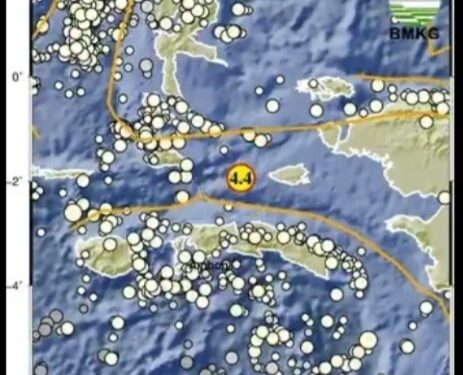 Gempa M4,4 Guncang Maluku Tengah Sore Ini (foto/BMKG)