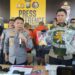 Kapolresta Tanjungpinang, Kombes Pol Hamam Wahyudi, saat memimpin konferensi pers penangkapan pelaku. (foto/dok)