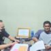 Oknum sekuriti kawasan Botania II berinisial Ca saat menjalani pemeriksaan di Mapolda Kepri, Kamis (13/2/2025). (foto/dok)