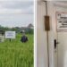Sawah dan apartemen yang telah dipasang plang penyitaan oleh KPK. (foto/dok)