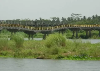 Jembatan Srandakan Lama di Bantul Ambruk (foto/ist)