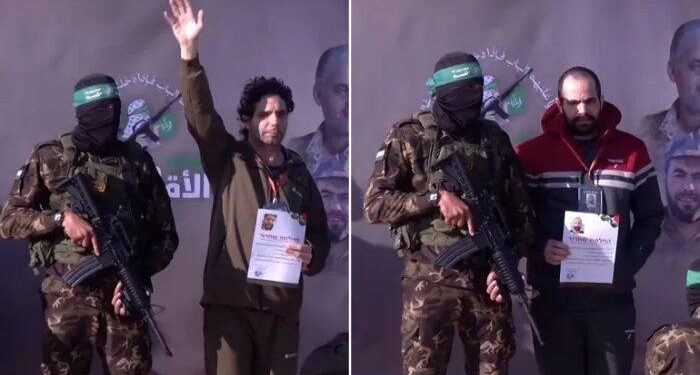 Hamas baru saja membebaskan Yarden Bibas, 35 tahun, dan Ofer Kalderon, 54 tahun, warga Prancis-Israel, dalam penyerahan yang berlangsung tertib kepada Palang Merah. (foto/dok)