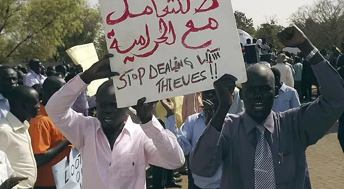 Demo warga Sudan Selatan terkait protes memberantas korupsi negara tersebut. (foto/Al Jazeera)