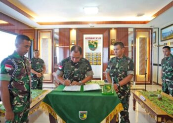Mayjen TNI Novi Rubadi Sugito Terima Alih Kodal Sebagai Pangkoops Swasembada Pamtas Statis RI-PNG (foto/dok)