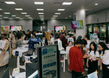 Suasana eksebisi proyek akhir siswa Apple Developer Academy di Jakarta. (foto/ist)
