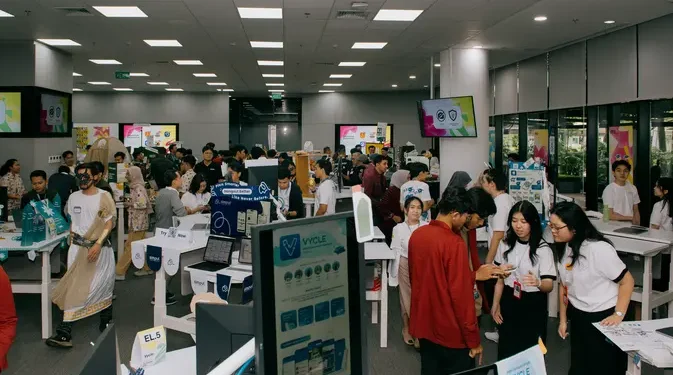 Suasana eksebisi proyek akhir siswa Apple Developer Academy di Jakarta. (foto/ist)