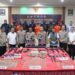 Polda Papua bersama Satgas Operasi Damai Cartenz dan Polda Papua Barat, Polda Jawa Timur dan Polda DIY, saat menggelar konferensi pers di Mapolda Papua, Selasa (11/3/2025). (foto/dok)