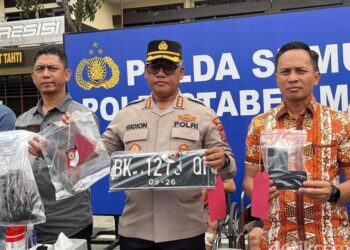 Kapolrestabes Medan Kombes Gidion Arif Setyawan saat konferensi pers. (Foto/Net).