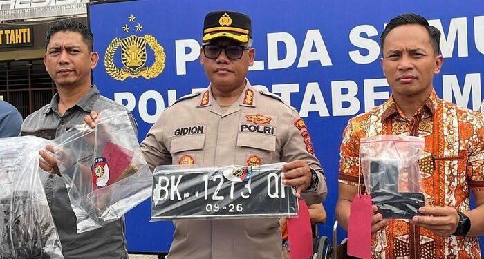 Kapolrestabes Medan Kombes Gidion Arif Setyawan saat konferensi pers. (Foto/Net).