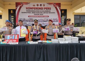 Barang bukti dan tersangka disita polres Langsa. (Foto.Dokumentasi).