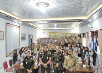 Kunjungan Program Jaksa Masuk ke Sekolah SMK Negeri 2 BINJAI. (Foto/Ricardo).
