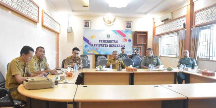 Wabup Bengkalis Bagus Santoso Ikut Rakor Pengendali Inflasi secara Zoom bersama Mendag. (Foto/Kominfo).