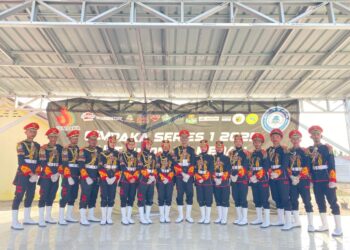 Paskibraka SMK Negeri 2 Binjai Raih Juara Umum Cerdas Muda Sumatera Utara. (Foto/Jhon).