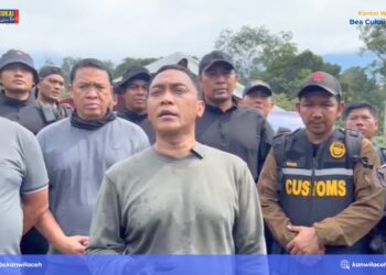 Aparat Gabungan Musnahkan 25 Hektar Ladang Ganja di Nagan Raya. (Foto/Bea Cukai Kanwil Aceh)