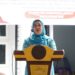 Ketua TP PKK Kabupaten Langkat, Ny. Endang Kurniasih Syah Afandin saat meresmikan inovasi pelayanan publik bertajuk “KITA CAKAP”. (Foto/Diskominfo Langkat)
