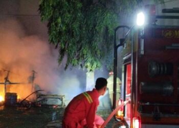 Pasar Cibinong Bogor Kebakaran Dipicu Gas Bocor. (Foto/Doc)