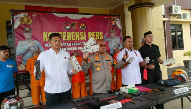 Tim Resmob Polres Serang meringkus komplotan pencuri motor yang telah beraksi di 50 lokasi. Dua pelaku ditembak karena melawan saat ditangkap. (Foto/Doc)