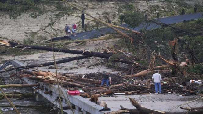 Banjir bandang menerjang Negara Bagian Texas, Amerika Serikat (AS). (Foto/Doc)