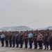 Upacara penyambutan 450 Kontingen Indonesia Patriot II usai kepulangan para personel TNI dari Prancis. (Foto/Doc)
