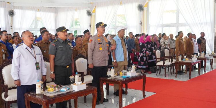 Acara Zoom Meeting Peluncuran Kelembagaan 80.000 Koperasi Desa/Kelurahan Merah Putih Kabupaten Langkat. (Foto/Diskominfo Langkat)