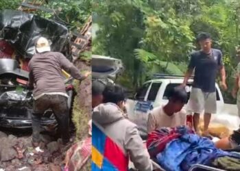 Mobil Pikap Jatuh ke Jurang Jalan Lintas Jambi-Sumbar. (Foto/Doc)