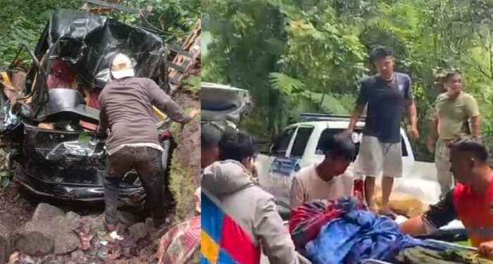 Mobil Pikap Jatuh ke Jurang Jalan Lintas Jambi-Sumbar. (Foto/Doc)