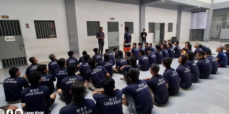 Warga Binaan Lapas Binjai Antusias Ikuti Program Rehabilitasi Tahun 2025. (Foto/JR Siahaan)